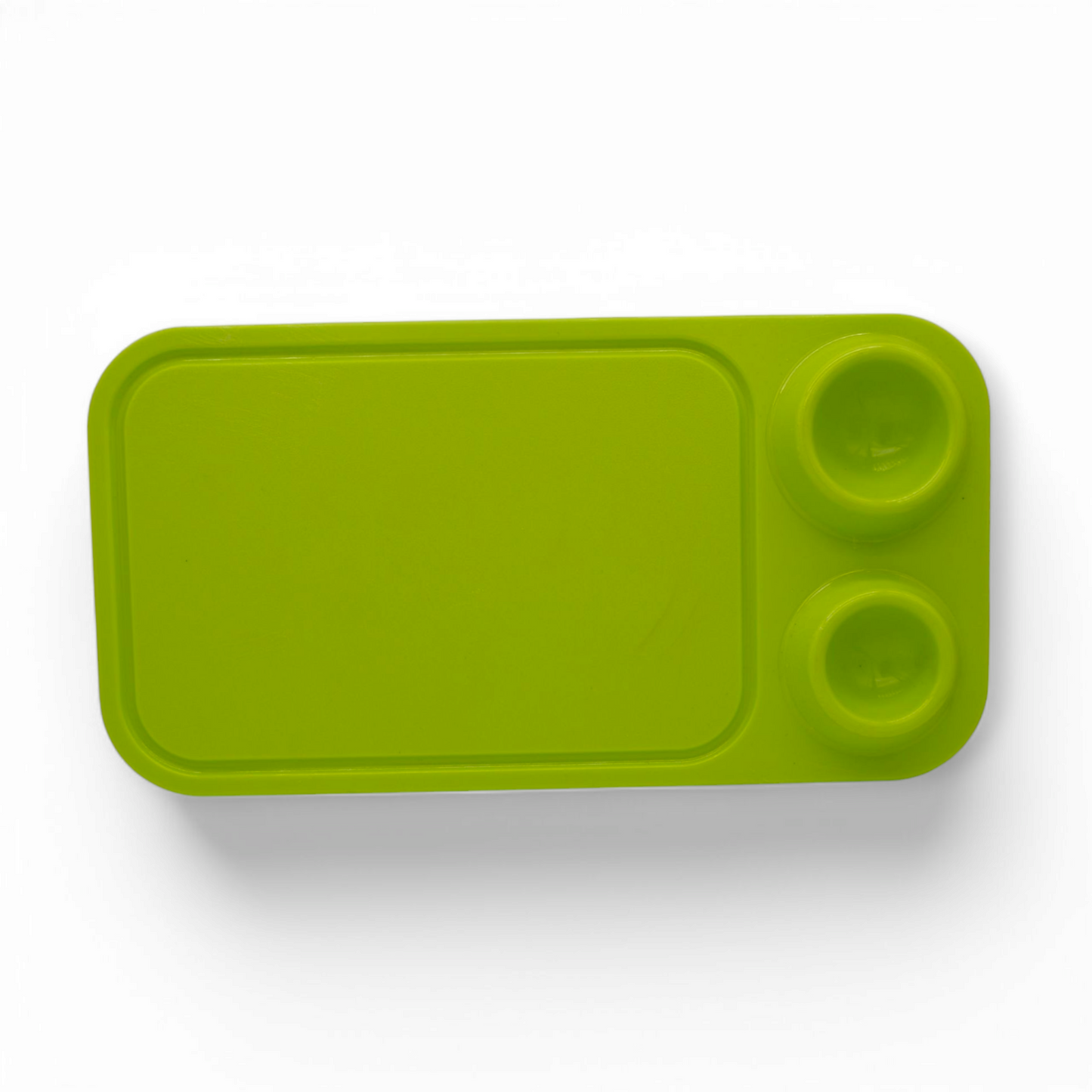 Frühstücksbrettchen rechteckig - 4er Set mit Saftrille und Eierbecher