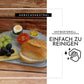 Frühstücksbrettchen rechteckig - 4er Set mit Saftrille und Eierbecher